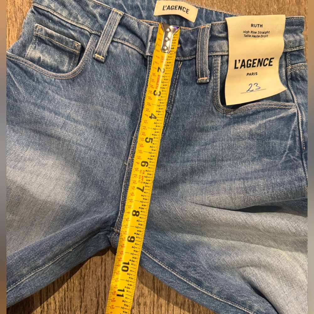 L’Agence Ruth High Rise Straight Jeans in Cowan. - Picture 14 of 14